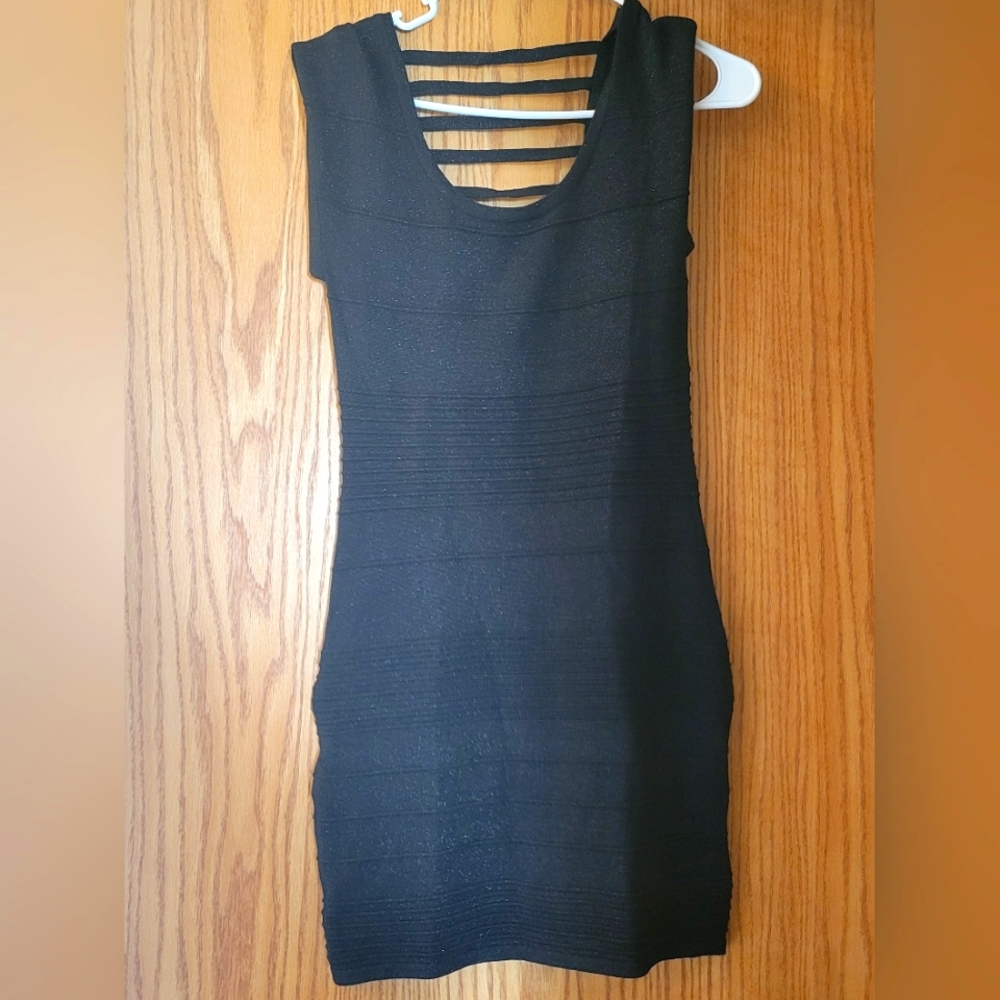 Black shimmery mini dress size medium